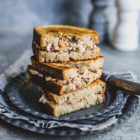 Tuna, Feta and Caper Toasties