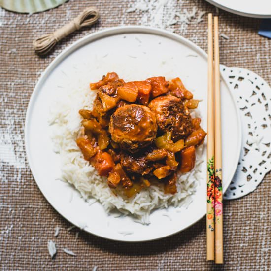 Easy Sweet & Sour Pork Meatballs