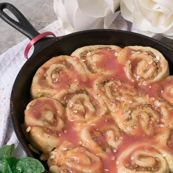 Rhubarb Streusel Rolls