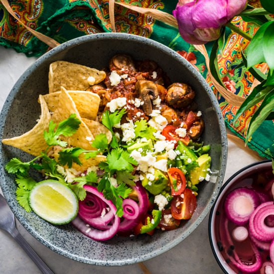 Mushroom Tinga Burrito Bowls