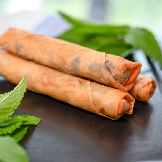 Lebanese Beef Spring Rolls