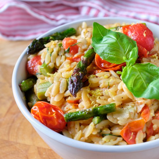 Orzo with Roasted Vegetables