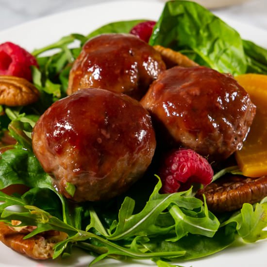 Raspberry Glazed Meatballs