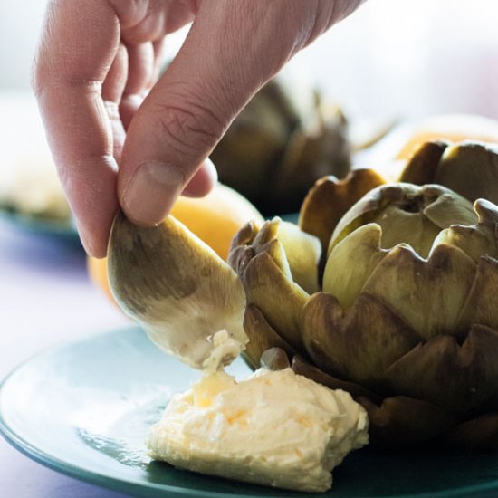 Artichokes & Whipped Lemon Butter