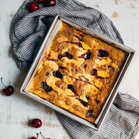 CREAM CHEESE & CHERRY BLONDIES