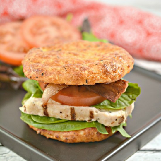 GRILLED CHICKEN BLT ON KETO CHEESE