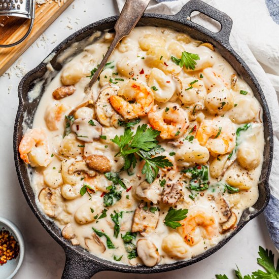 Gnocchi With Shrimp and Spinach