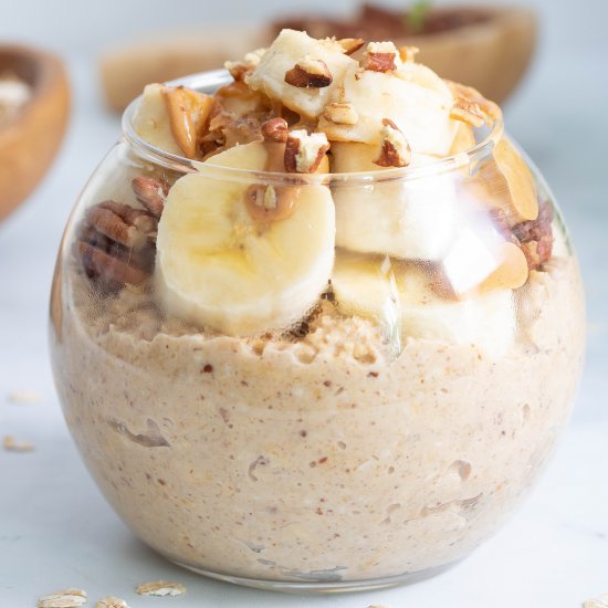 Banana Peanut Butter Overnight Oats