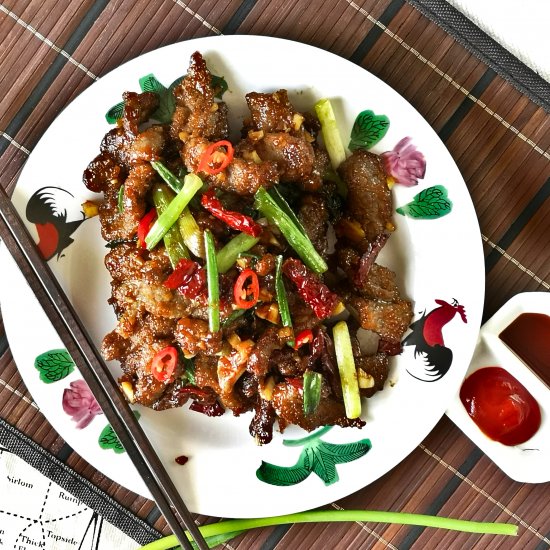 Mongolian beef 蒙古牛肉