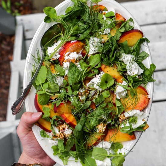 Peach Burrata Salad