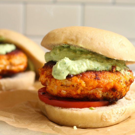 Blackened Salmon Burgers