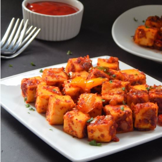 CHILLI GARLIC PANEER RECIPE | HOW T