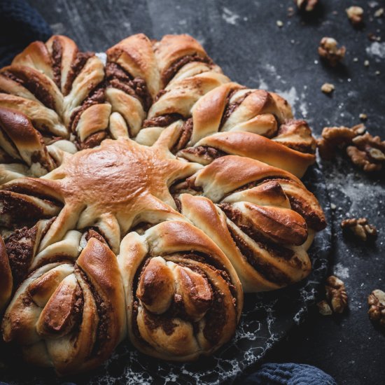 Walnut Chocolate Star Bread