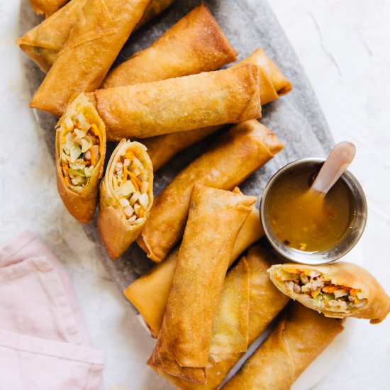 Vegetable and Pork Spring Rolls