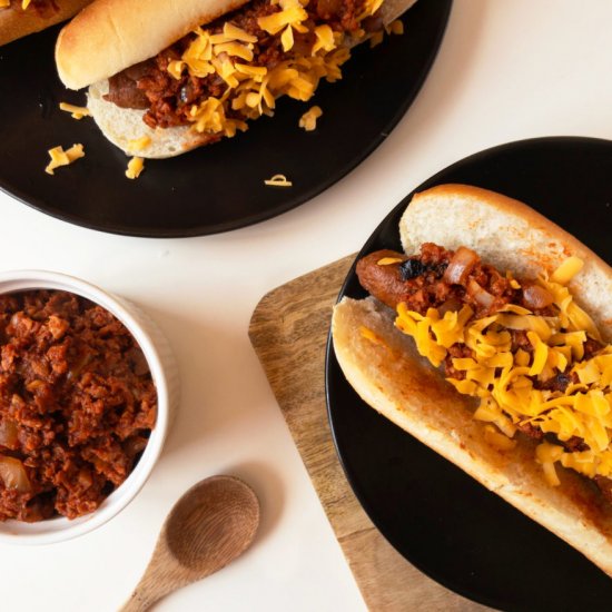 Vegan Chili Cheese Dogs