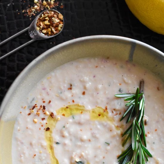 Lemon Rosemary White Bean Dip