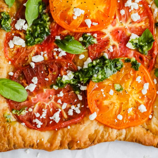 Heirloom Tomato Tart with Basil