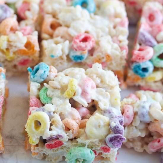 Froot Loop Rice Krispie Treats