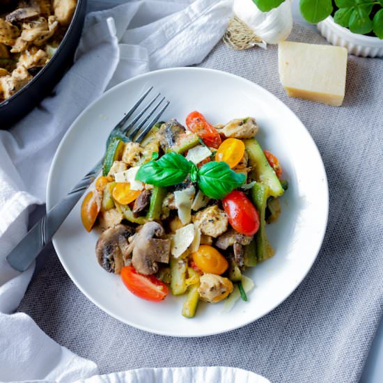 Italian Chicken Zucchini Skillet