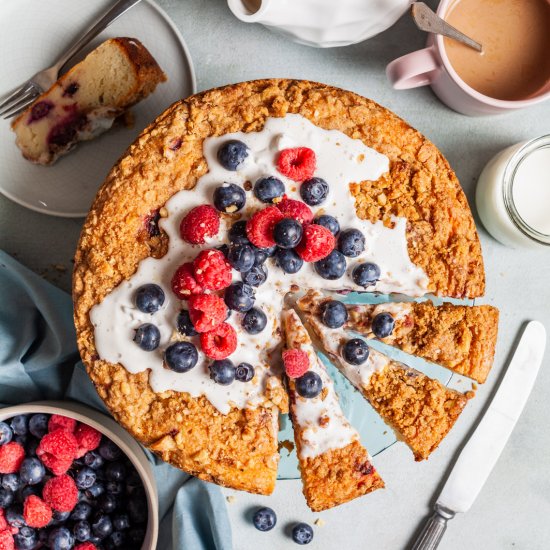 Greek Yoghurt Berry Breakfast Cake