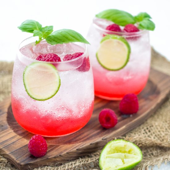 Raspberry Lime Vodka Cocktail