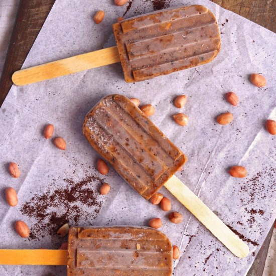 Peanut Butter Popsicles With Coffee