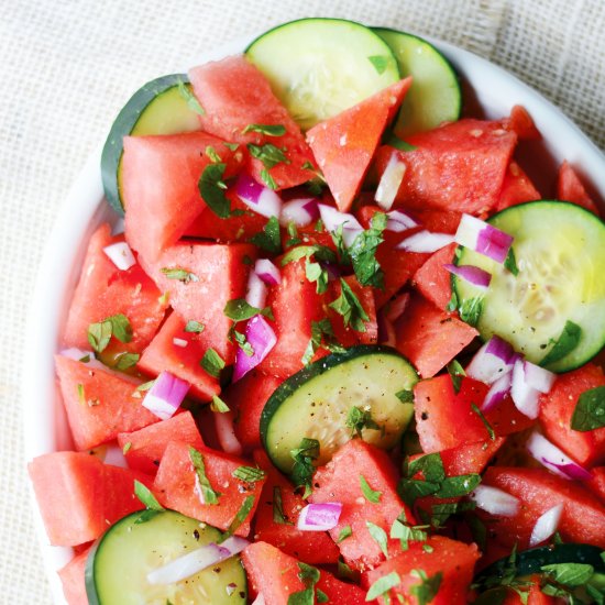 Easy Watermelon Mint Salad