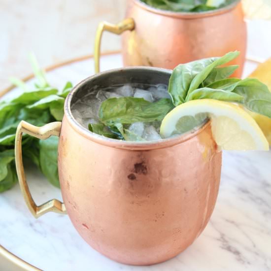 Peach Basil Moscow Mule