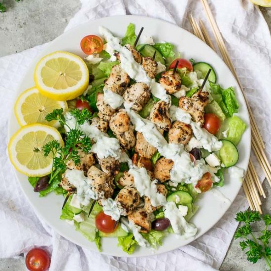 Greek Chicken Kebabs