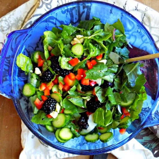 Blackberry and Baby Greens Salad