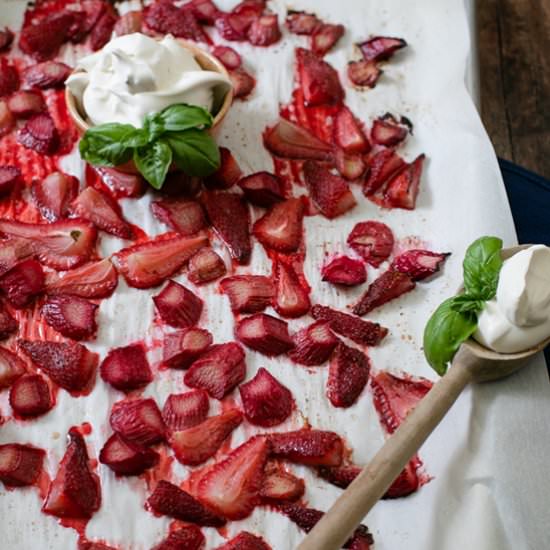 Roasted Strawberry Rhubarb Topping