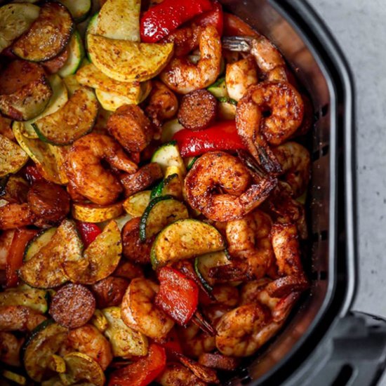 Air Fryer Cajun Shrimp Dinner