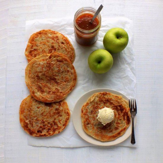 spiced apple paratha