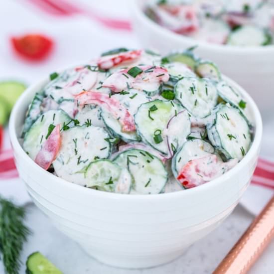 Tomato Cucumber Onion Salad