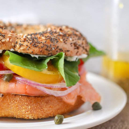 Smoked Salmon, Everything Bagel