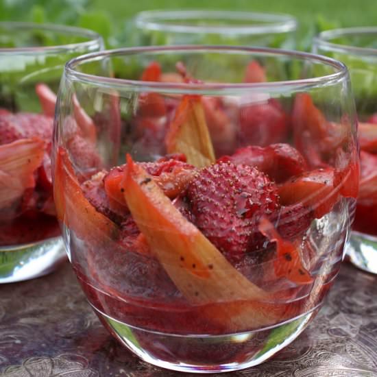 Roasted Strawberry Rhubarb Dessert