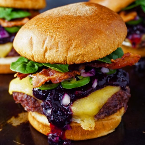 Habanero-Lime Blueberry Burgers