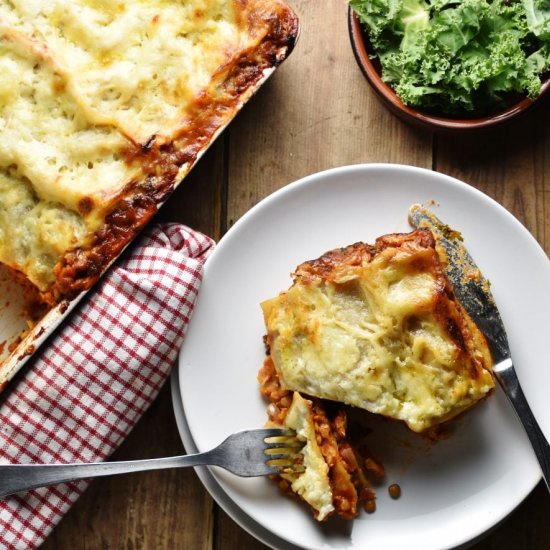 Lentil Lasagna with Kale