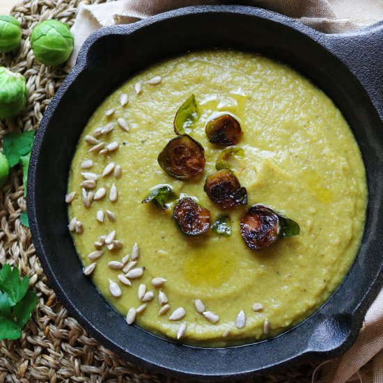 Brussels Sprouts and Leak Soup