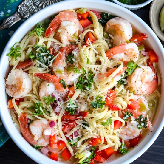 Creamy Shrimp Scampi Linguine