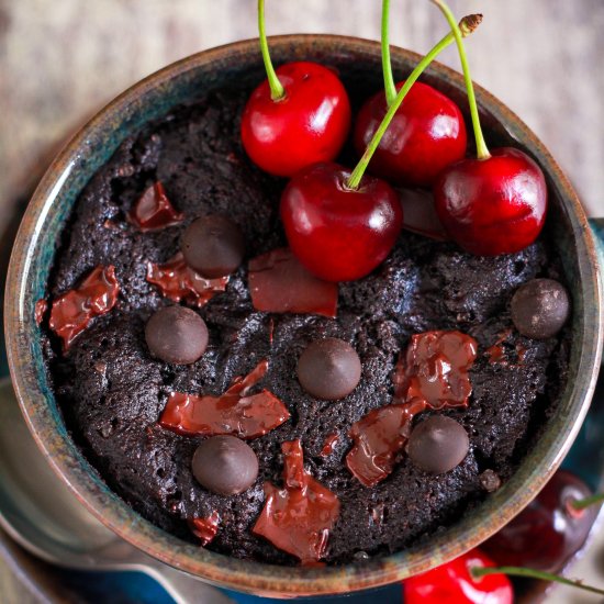 Chocolate Cherry Mug Cake