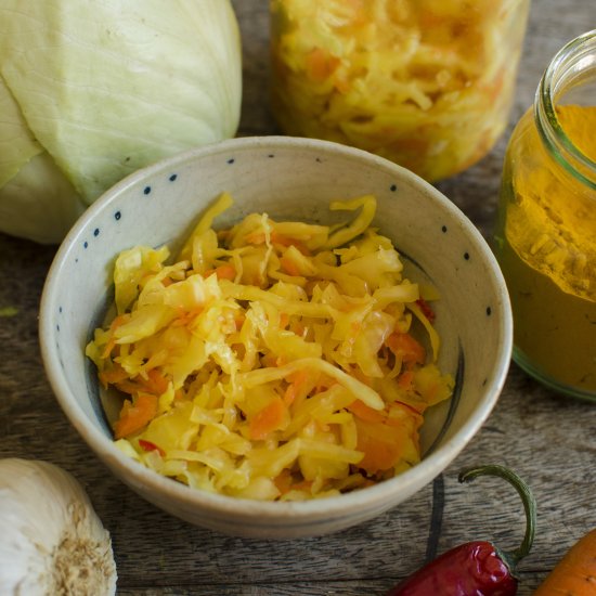 Easy Turmeric Kimchi