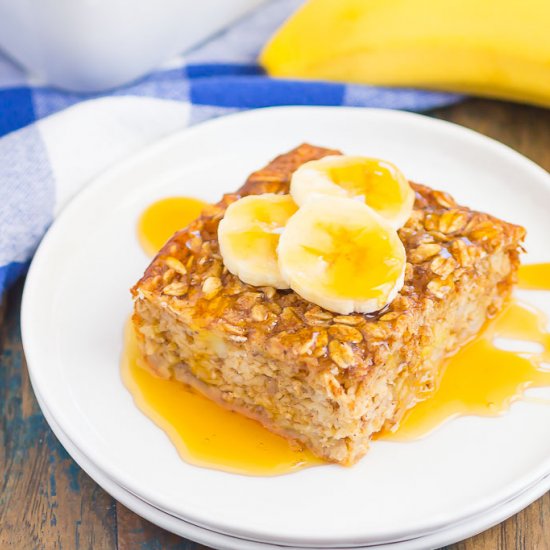 Baked Banana Bread Oatmeal