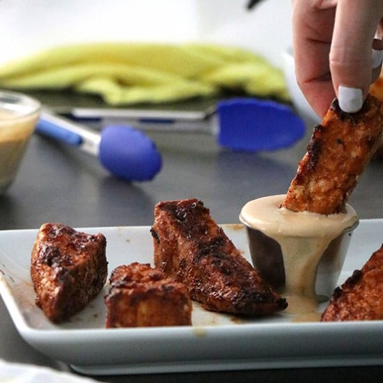 Sticky-Sweet BBQ Tofu Wings