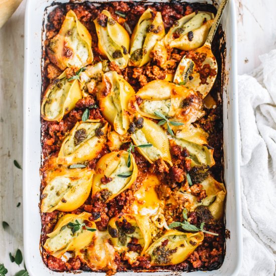 Stuffed Pesto Pasta Shells