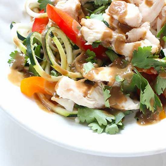 Zoodle Salad With Thai Peanut Sauce