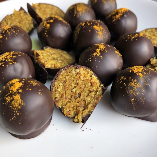 Dark Chocolate Turmeric Truffles