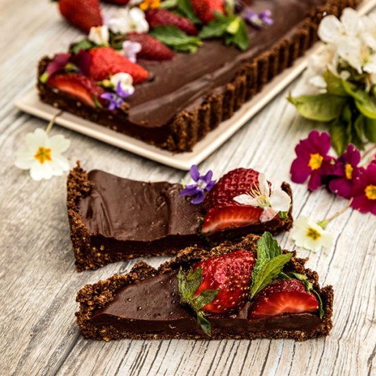 Chocolate and Strawberry tart