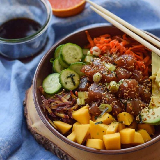 Tuna Poke Bowl with Mango Quinoa