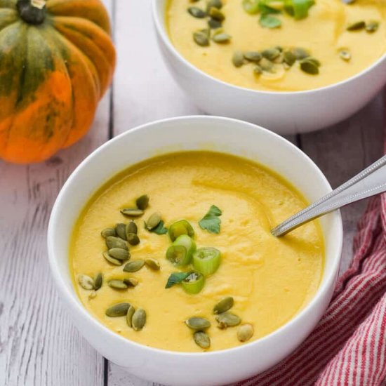 Acorn Squash Soup with Turmeric